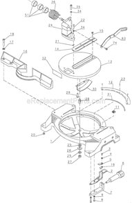 Part Location Diagram of 429907-36 DeWALT Torsion Spring